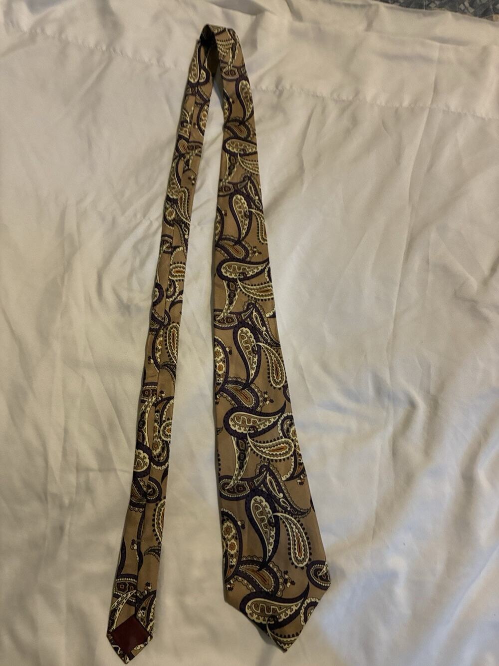 Vintage Chaps Ralph Lauren 100 % Silk USA Made Tie Multicolor Paisley